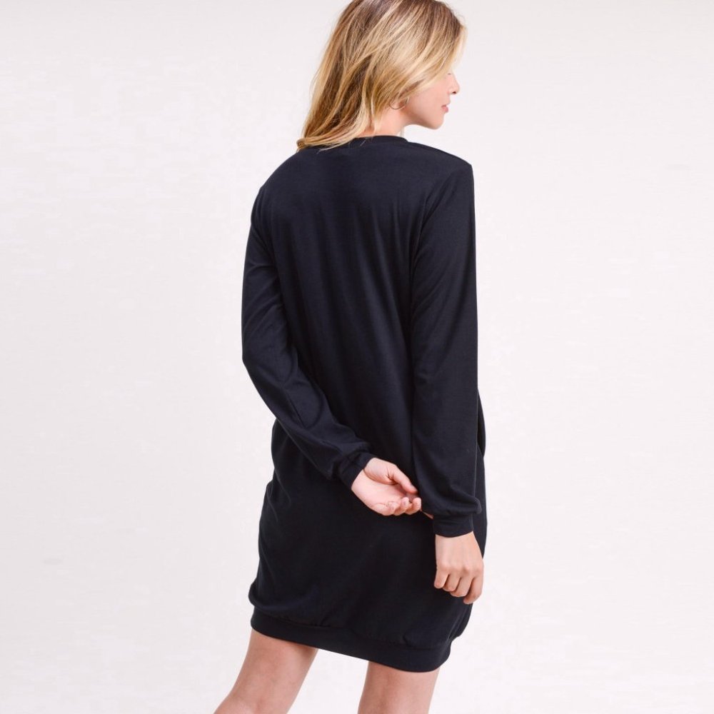 Little Black Sweater Dress - Picture 2 of 3